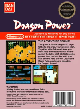 Dragon Power (USA) box cover back